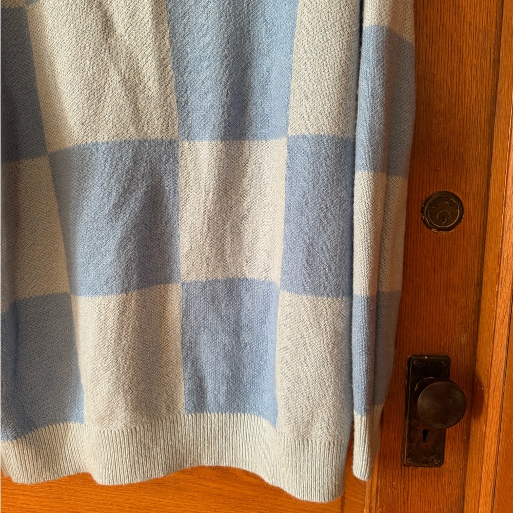 Notice the Reckless, Blue Checkered Sweater, Women’s Size XL - Picture 6 of 8